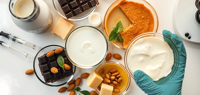Tests von Milch- und pflanzenbasierten Produkten